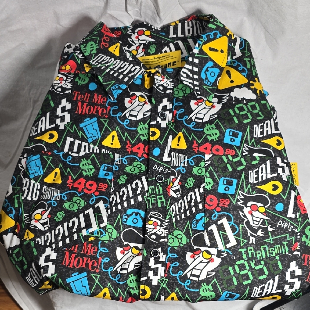 Spamton Deltarune Fangamer Colorful Graphic Print Shirt XL